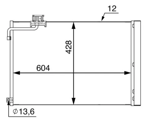 Condensor, airconditioning MAHLE AC 51 000S)