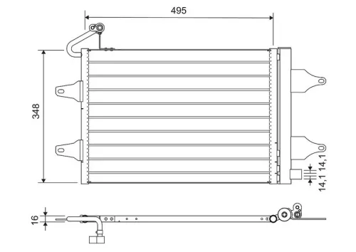 Condenser, air conditioning VALEO 812735)