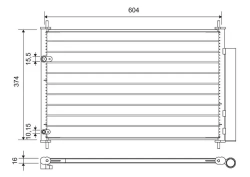 Condenser, air conditioning VALEO 812654)