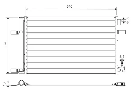 Condenser, air conditioning VALEO 812661)