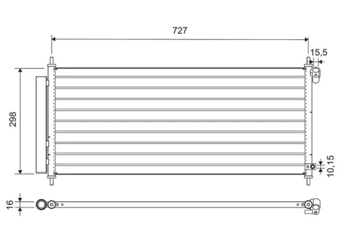 Condenser, air conditioning VALEO 812718)