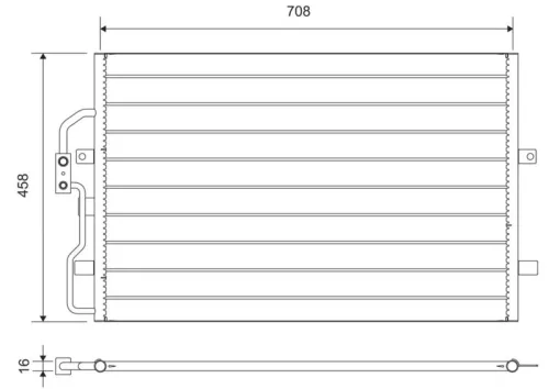Condenser, air conditioning ELRING 812710)