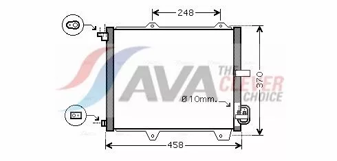 Condensor, airconditioning AVA QUALITY COOLING SZ5088)