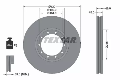 Remschijf TEXTAR 93193500)