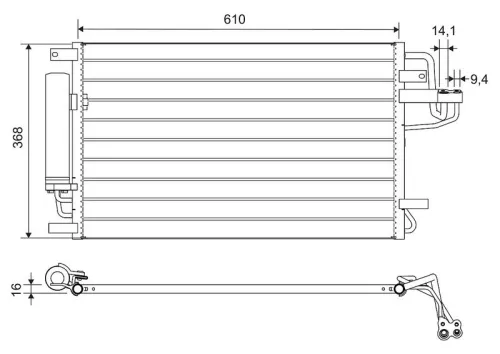 Condenser, air conditioning VALEO 812716)