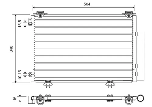 Condenser, air conditioning VALEO 812724)