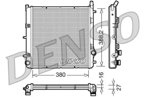 Radiator, engine cooling DENSO DRM21005)