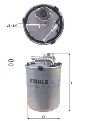 Brandstoffilter KNECHT KL 497D)