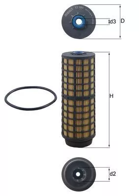 Brandstoffilter MAHLE KX 564D)