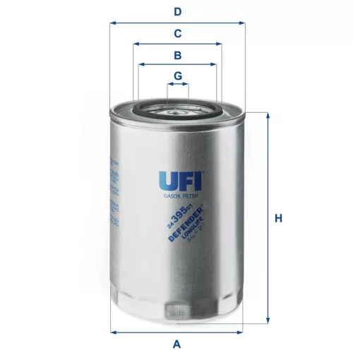 Brandstoffilter UFI 24.395.01)