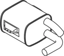 Centre/Rear Muffler DINEX 50461)