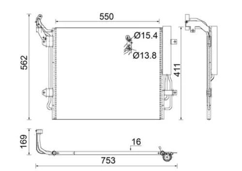 Condensor, airconditioning MAHLE AC 849 000S)
