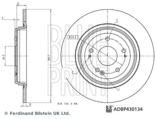 Remschijf BLUE PRINT ADBP430134)