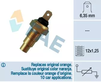 Sensor, koelvloeistoftemperatuur FAE 31520)