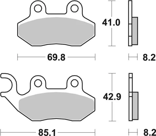 Remblokkenset, schijfrem BREMBO 07005)