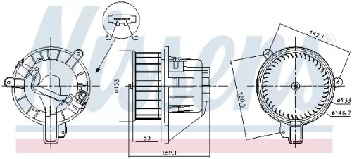 Binnenventilator NISSENS 87546)