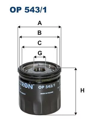 Oliefilter FILTRON OP 543/1)