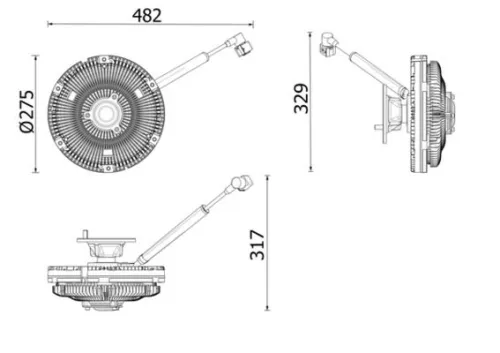 Koppeling, radiateurventilator MAHLE CFC 269 000P)