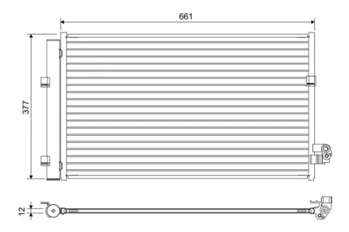 Condensor, airconditioning VALEO 822647)