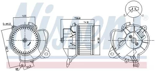 Binnenventilator NISSENS 87574)