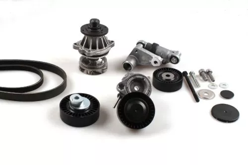 Water Pump + V-ribbed Belt Kit HEPU PK04721)