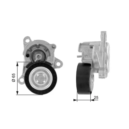 Riemspanner, V-geribbelde riem GATES T38320)