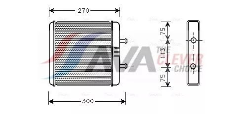 Heat Exchanger, interior heating AVA QUALITY COOLING IV6048)