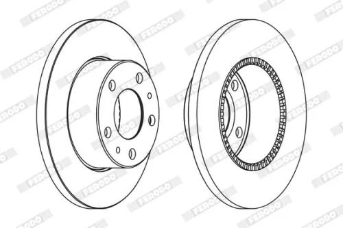 Brake Disc FERODO FCR196A)