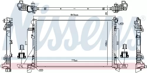 Radiator, motorkoeling NISSENS 606411)