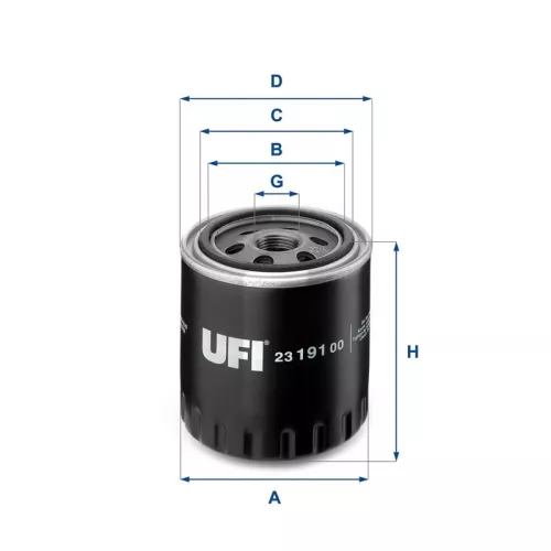 Oil Filter UFI 23.191.00)