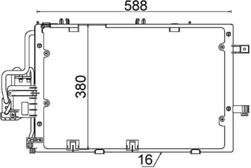 Condenser, air conditioning MAHLE AC 308 000S)