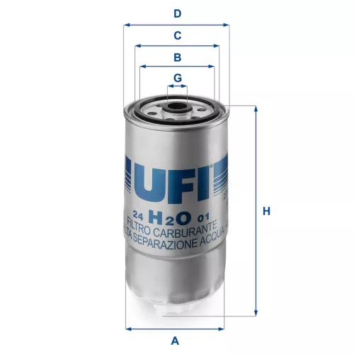 Fuel Filter UFI 24.H2O.01)