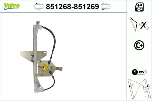 Raammechanisme VALEO 851268)