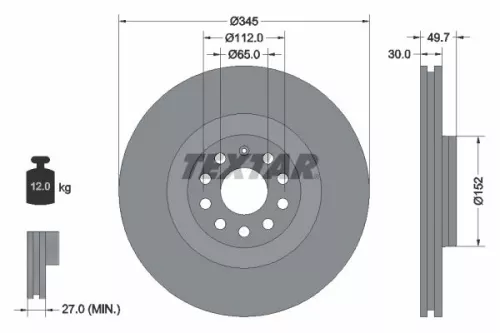 Remschijf TEXTAR 92120605)