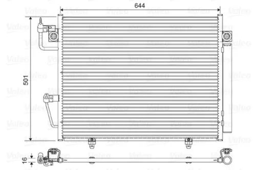 Condenser, air conditioning VALEO 822620)