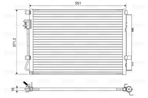 Condenser, air conditioning VALEO 822581)