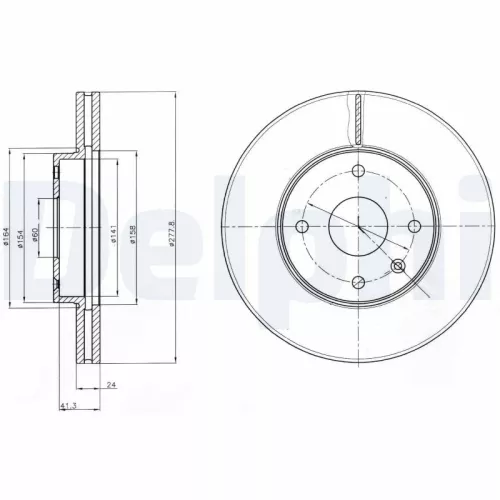 Remschijf DELPHI BG4193)