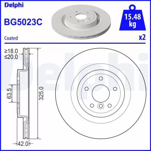 Remschijf DELPHI BG5023C)