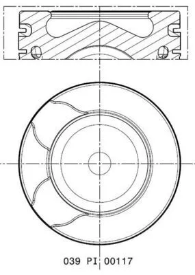Piston MAHLE 039 PI 00117 000)