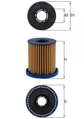 Oil Filter MAHLE OX 1350)
