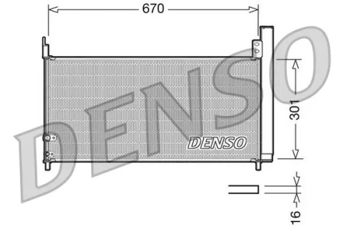 Condenser, air conditioning DENSO DCN50037)