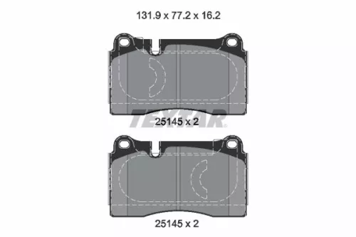 Brake Pad Set, disc brake TEXTAR 2514501)