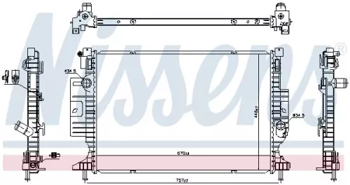 Radiator, motorkoeling NISSENS 606387)