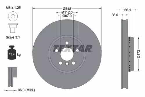 Remschijf TEXTAR 92288725)