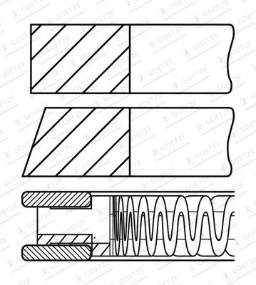 Piston Ring Kit GOETZE ENGINE 08-429900-00)