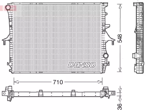 Radiator, motorkoeling DENSO DRM02026)