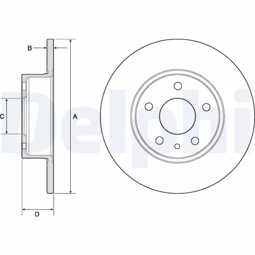 Brake Disc DELPHI BG2386)