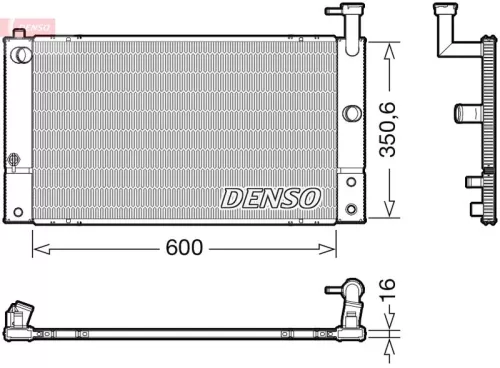 Radiator, motorkoeling DENSO DRM50133)