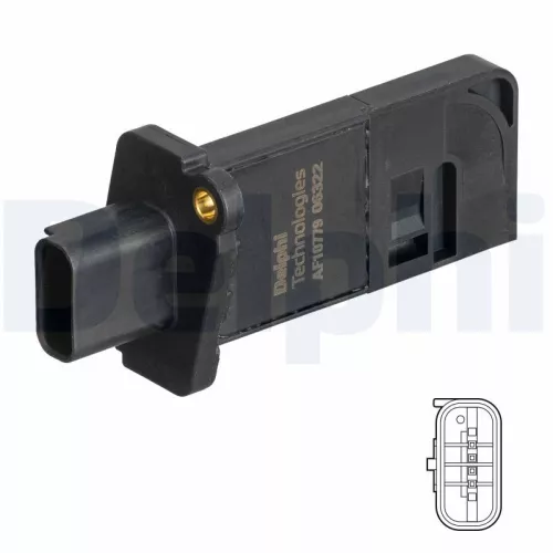 Luchtmassastroomsensor DELPHI AF10779-12B1)