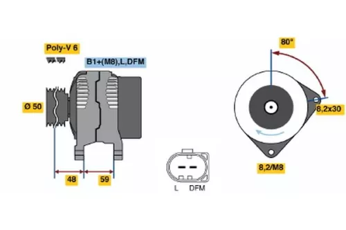 Alternator BOSCH 0 986 045 310)